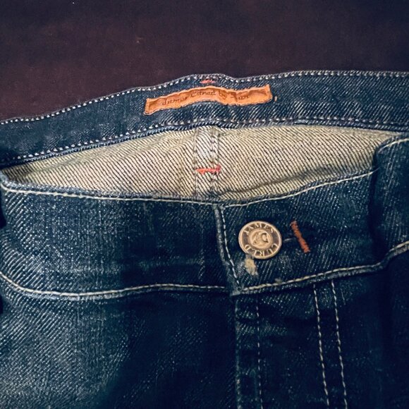 NEW James cured by seun jeans Low Rise Vintage Boot Cut dark blue wash - Picture 3 of 8